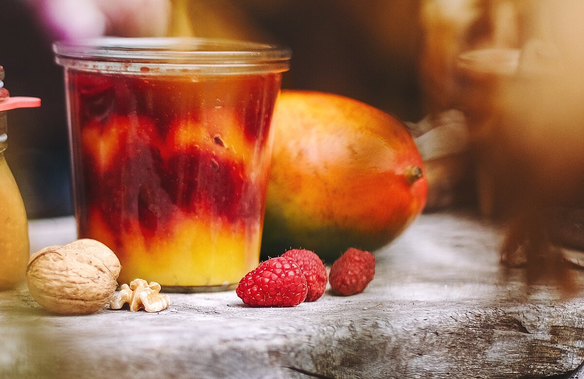 Mango-Himbeerkonfitüre Mango-Himbeerkonfitüre
