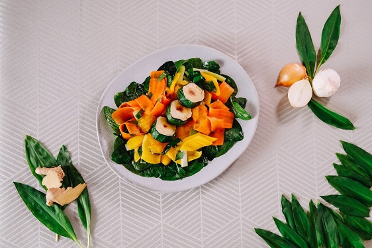 Bärlauch mit Ziegenkäse