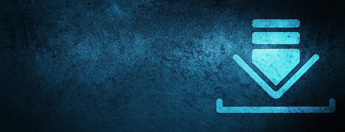 Grafik mit einem Download-Zeichen