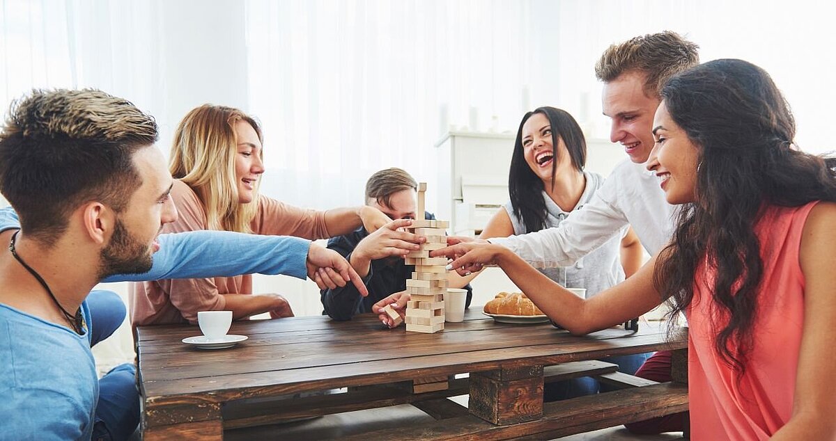 Spieleabend einer WG